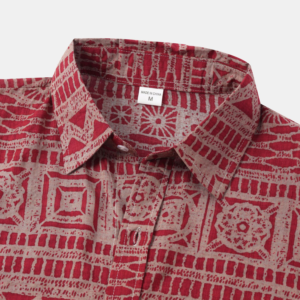 Men's Floral Short-Sleeved Shirt - Summer Collection