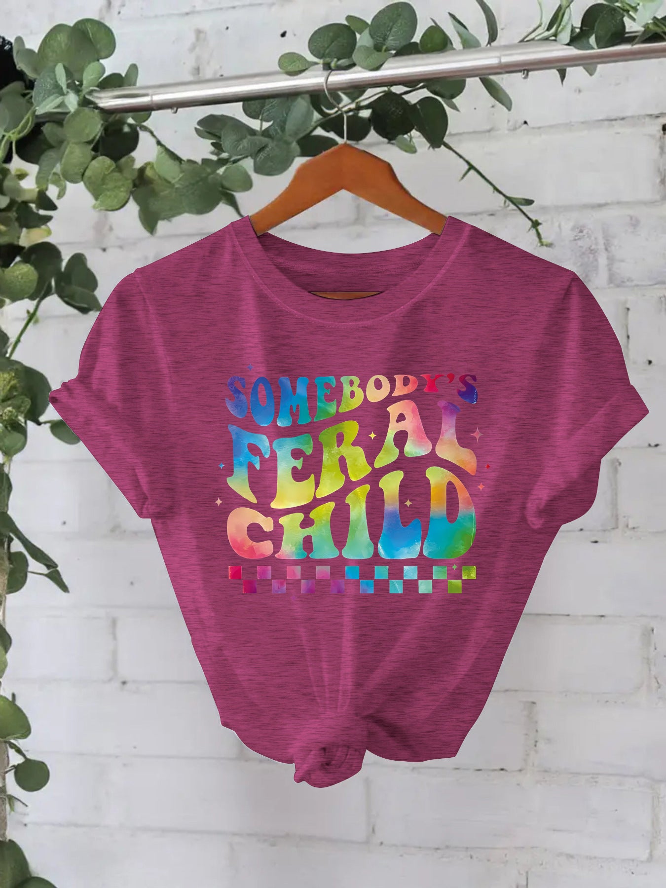 Imprimé slogan mignon pour jeune fille
