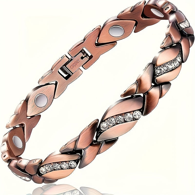 Bracelet en cuivre pour homme et femme, thérapie par énergie magnétique pour le soulagement de la douleur