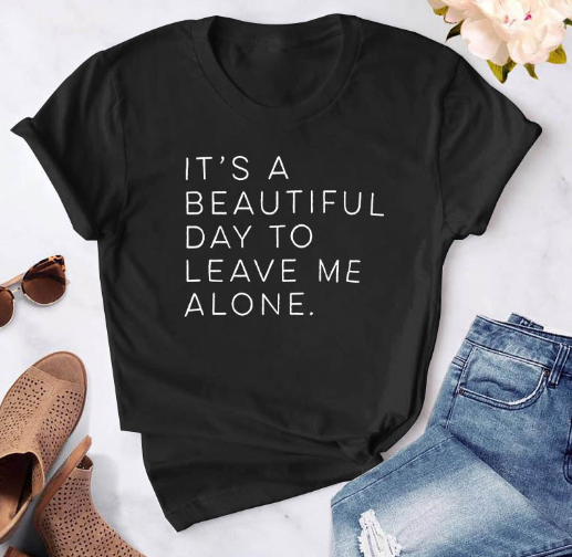 T-shirt décontracté en coton pour femme à motif graphique - « It's A Beautiful Day »