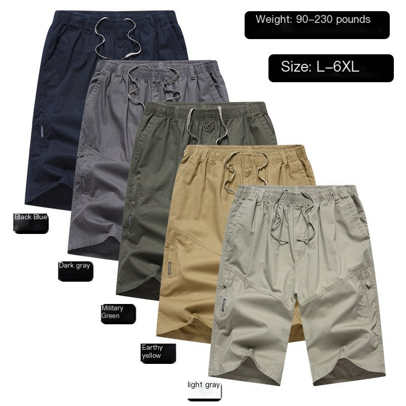 Shorts Cargo Homme en Coton Fin d'Été (Coupe Ample)