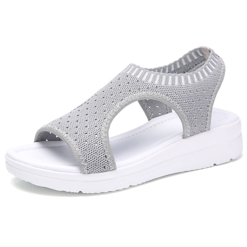 Fish Mouth Shoes, Flat Sandals, Thick Sole Sandals