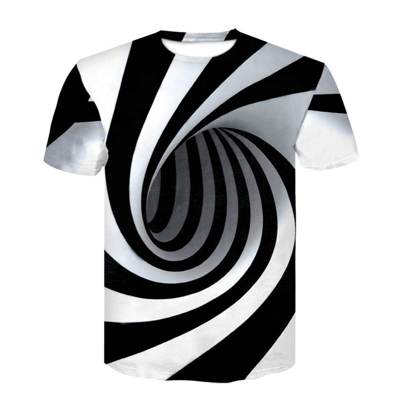 Men's Fashion 3D Short Sleeve T-Shirt with Animal Print