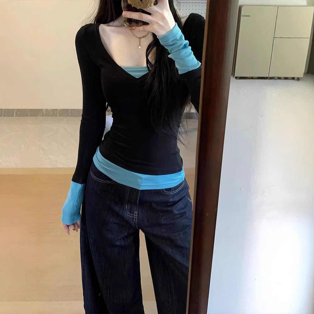 Fake two long sleeved t-shirts