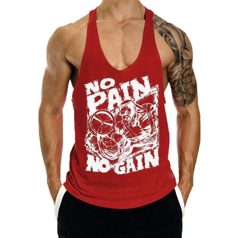 Débardeur de fitness pour homme, ample, avec dos nageur, sans manches, en coton, pour le basketball et le sport, haut tendance pour la musculation