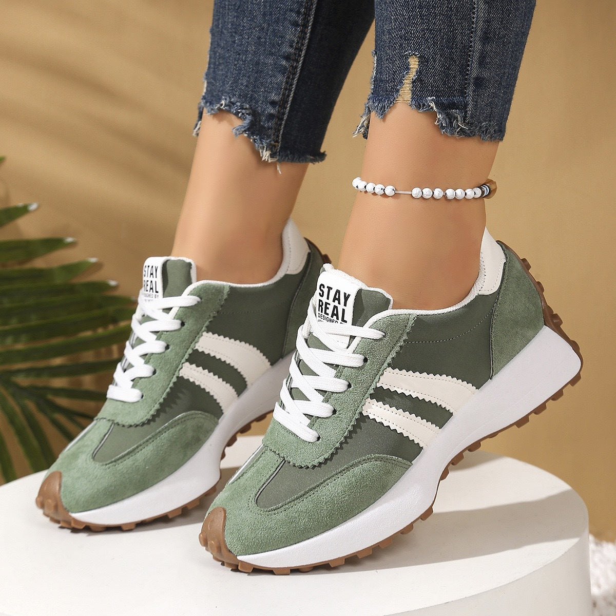 Chaussures Femme à Grosse Semelle Baskets Chunky Décontractées pour Étudiantes Chaussures Athlétiques pour Femmes