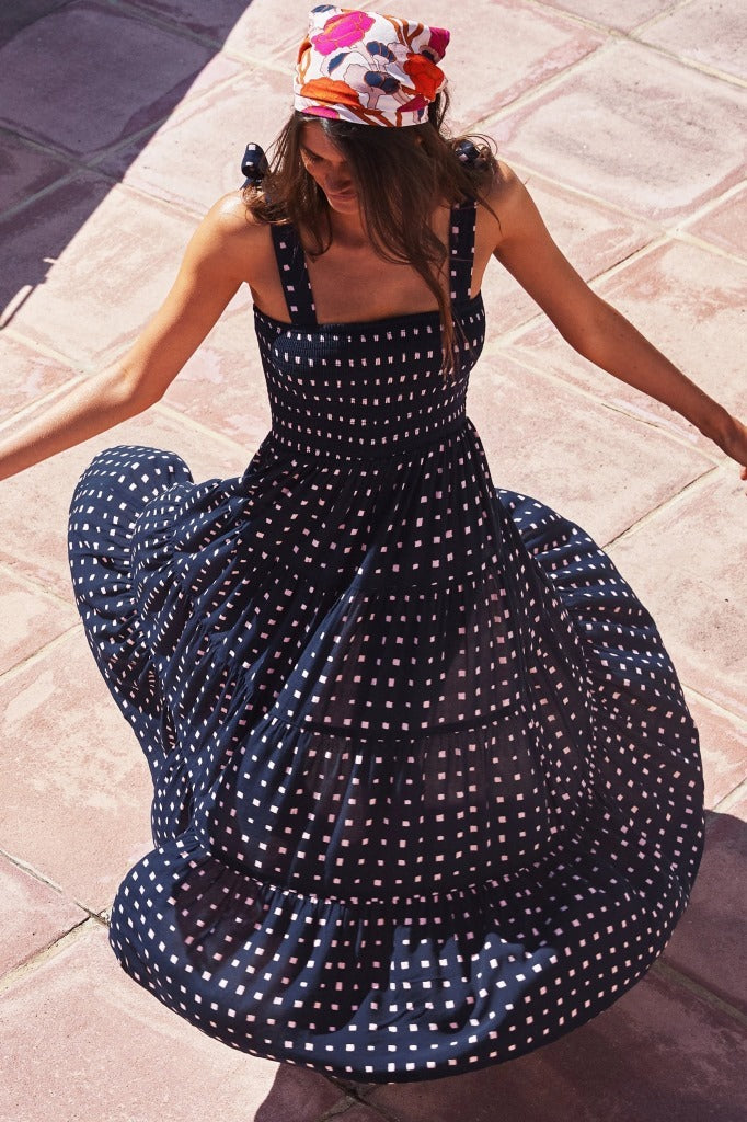 Robe salopette européenne et américaine, vêtements pour femmes, nouvelle robe décontractée printemps et été, jupe taille haute imprimée