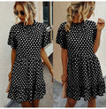 Robe d'été à pois pour femme de style occidental