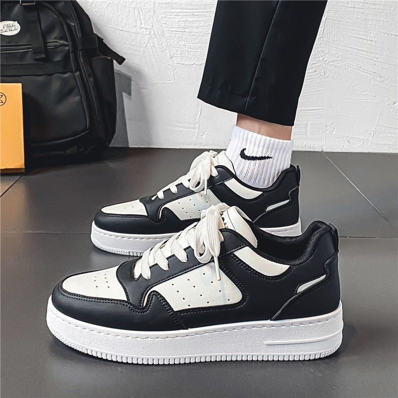 Baskets Chunky Blanches Respiration Nouvelle Printemps pour Étudiants, Chaussures Athlétiques Décontractées à Semelle Épaisse Tendance et Polyvalentes pour Adolescents, Style Skate Basse
