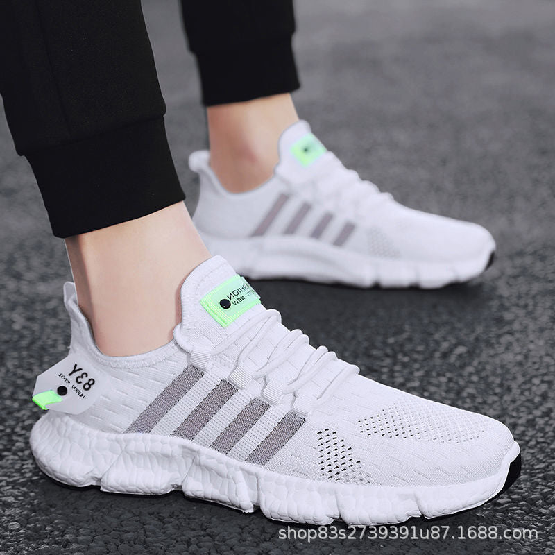 Men's Breathable Lightweight Sneakers - Trendy Knit Shoes