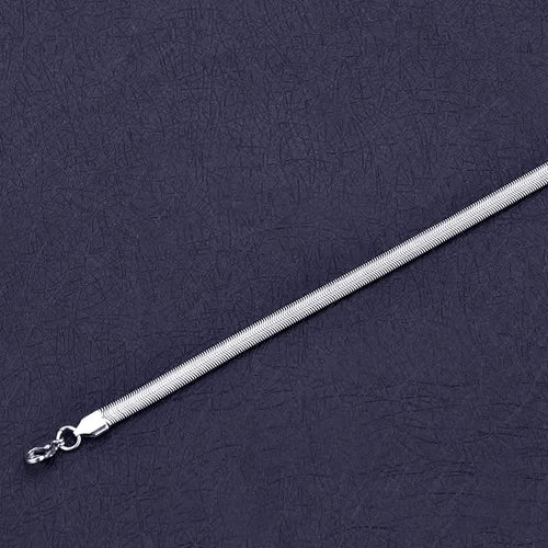 Bracelet chaîne serpent unisexe en acier inoxydable 6 mm
