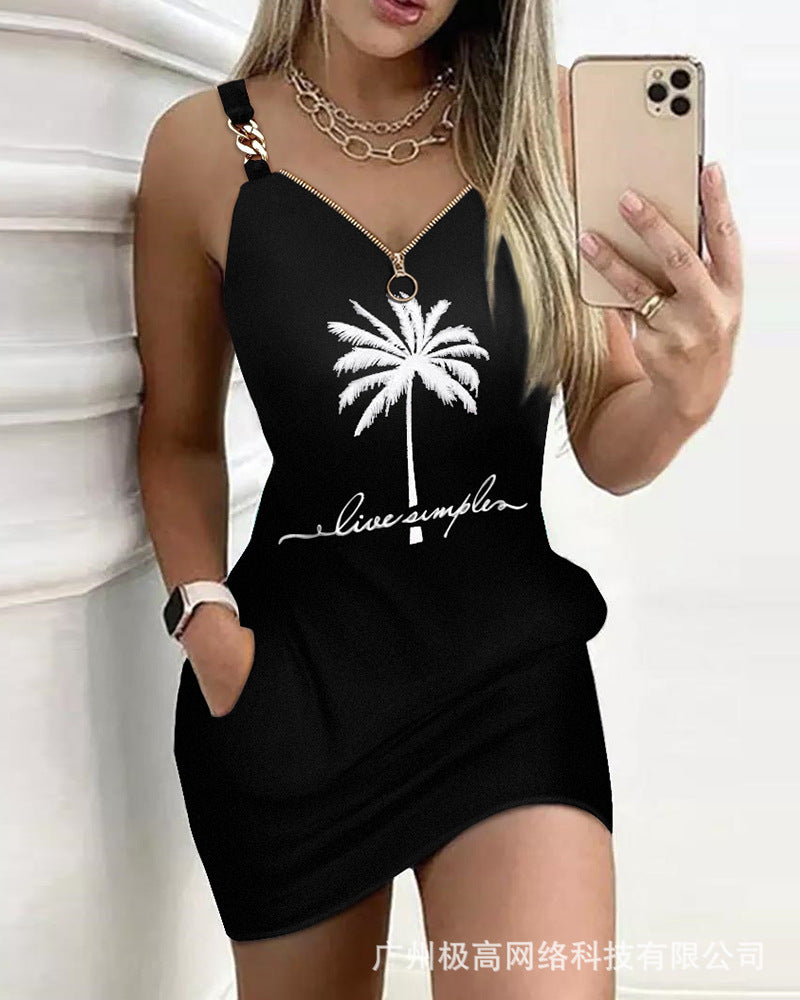 2023 ODS3705 Color Block Mini Dress for Women
