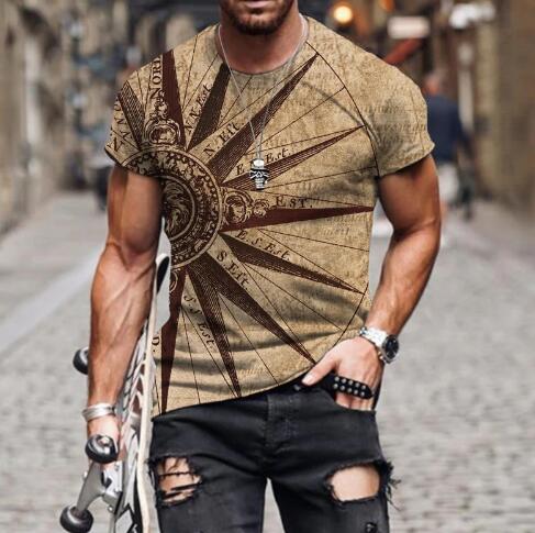 T-shirt ample imprimé 3D pour hommes - Édition été 2023