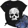 Skull Shirts for Women Skeleton Funny Gothic Graphic T-Shirt