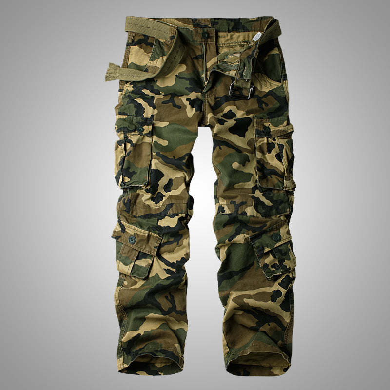 Pantalon cargo d'extérieur ample multi-poches pour homme