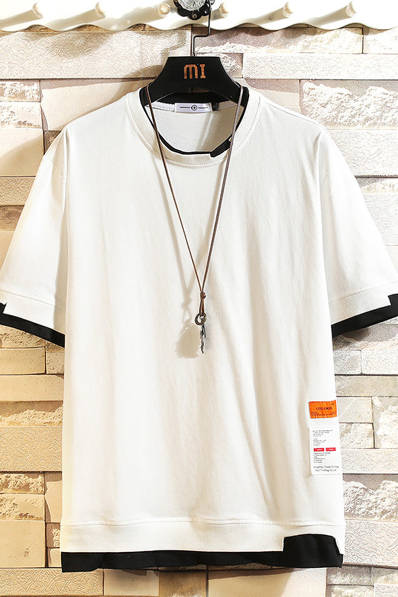T-shirt color block pour homme - Coupe décontractée