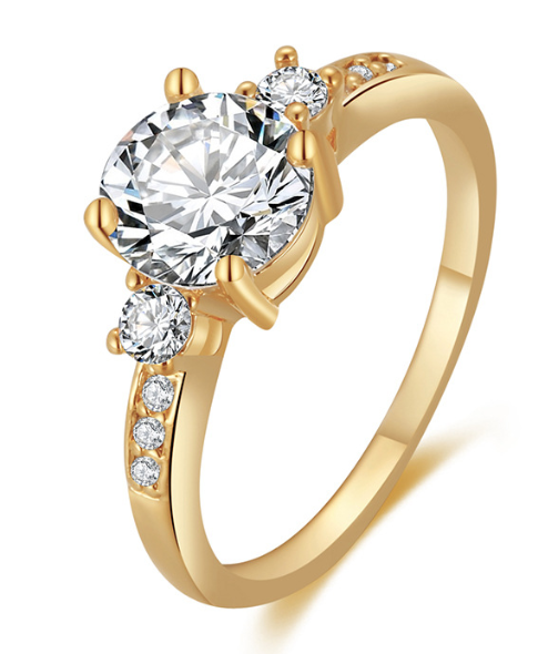 Creative White Zircon Ring Jewelry Design