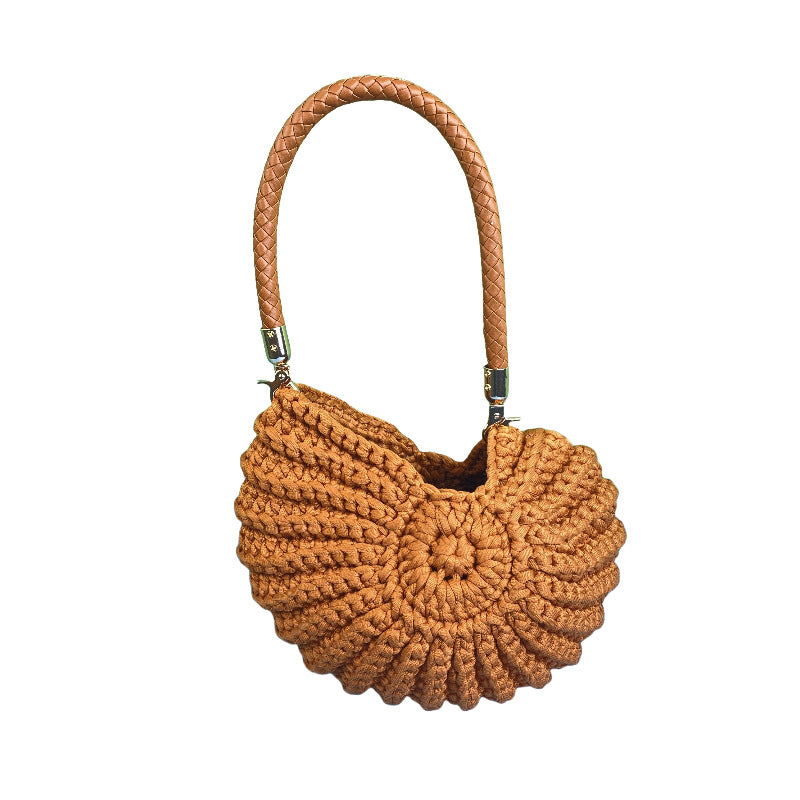 Sac coquillage en crochet fait main amusant, sac à bandoulière pour femmes, sac en crochet