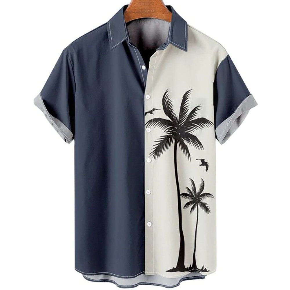 Men's 3D Printed Hawaiian Shirt with Coconut Trees