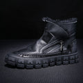 Men's Leather Fur One Boot with Wool and Fleece