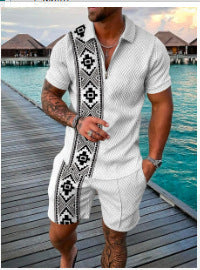 Ensemble de polo de sport d'été à manches courtes pour homme (2 pièces)