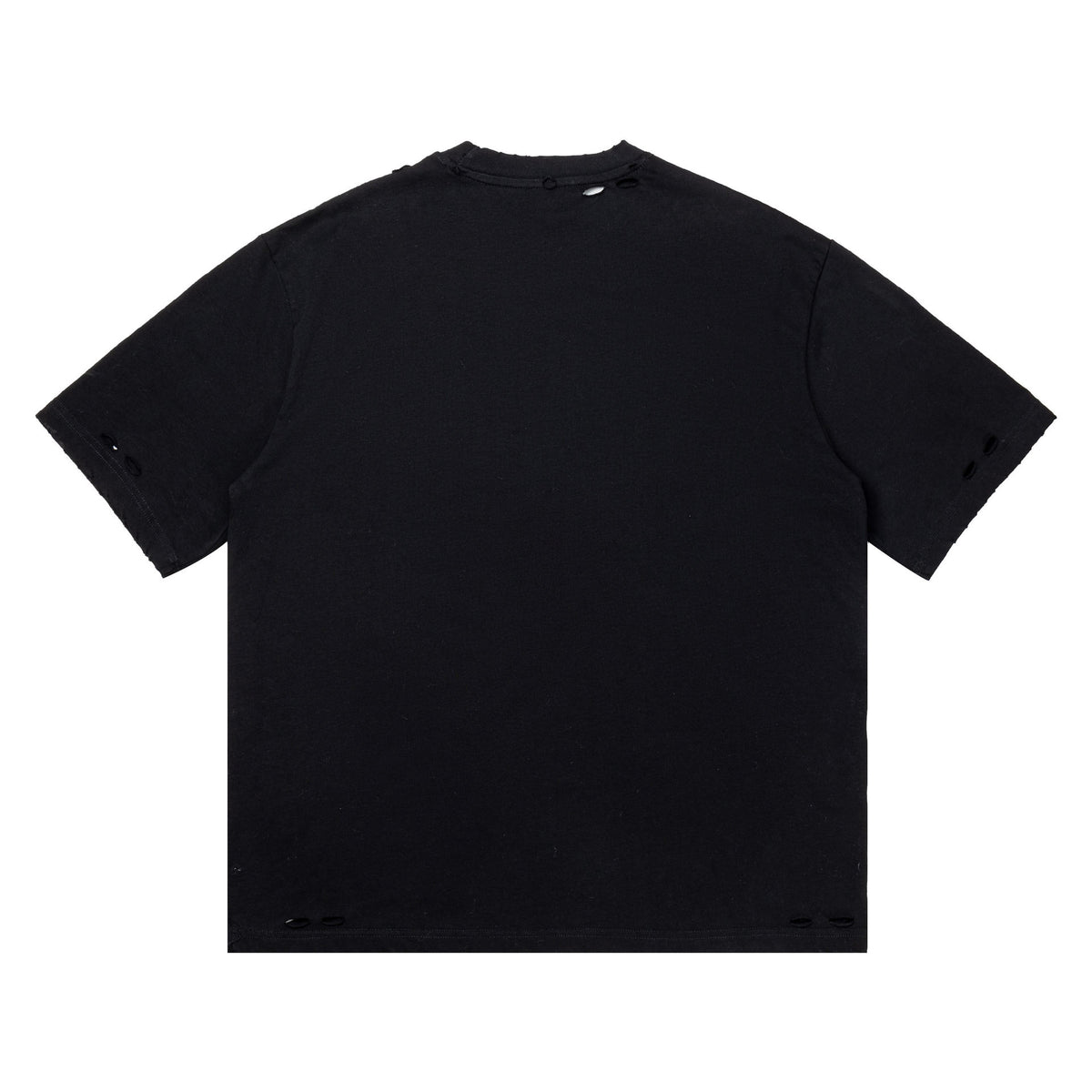 Broken hole printed short sleeved men's and women's T-shirts