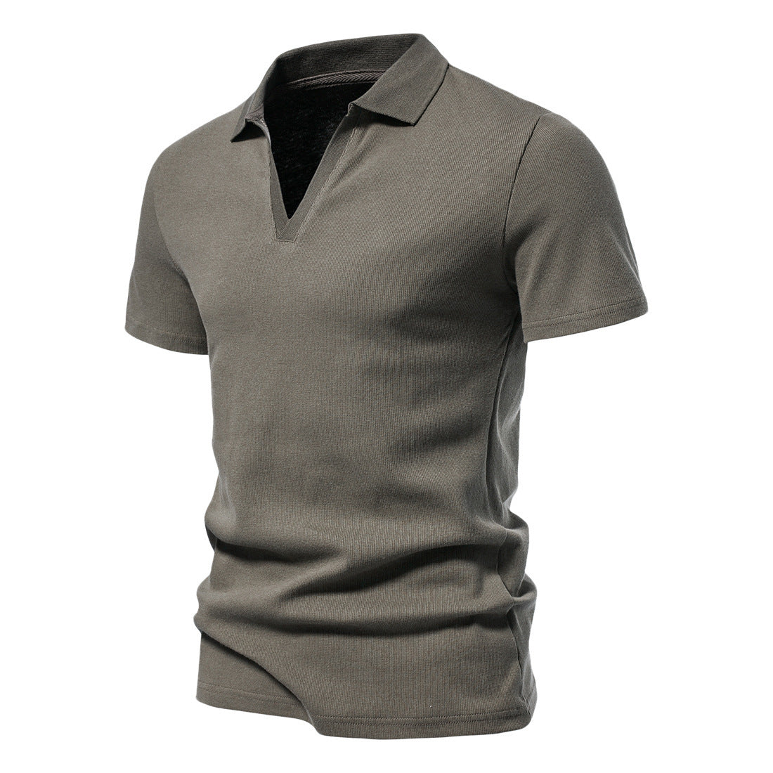 Men's Vintage Short-Sleeved Polo Shirt - Casual Wear