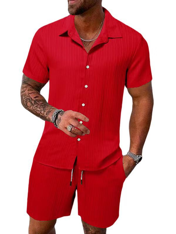 Ensemble chemise et short décontractés d'été pour homme