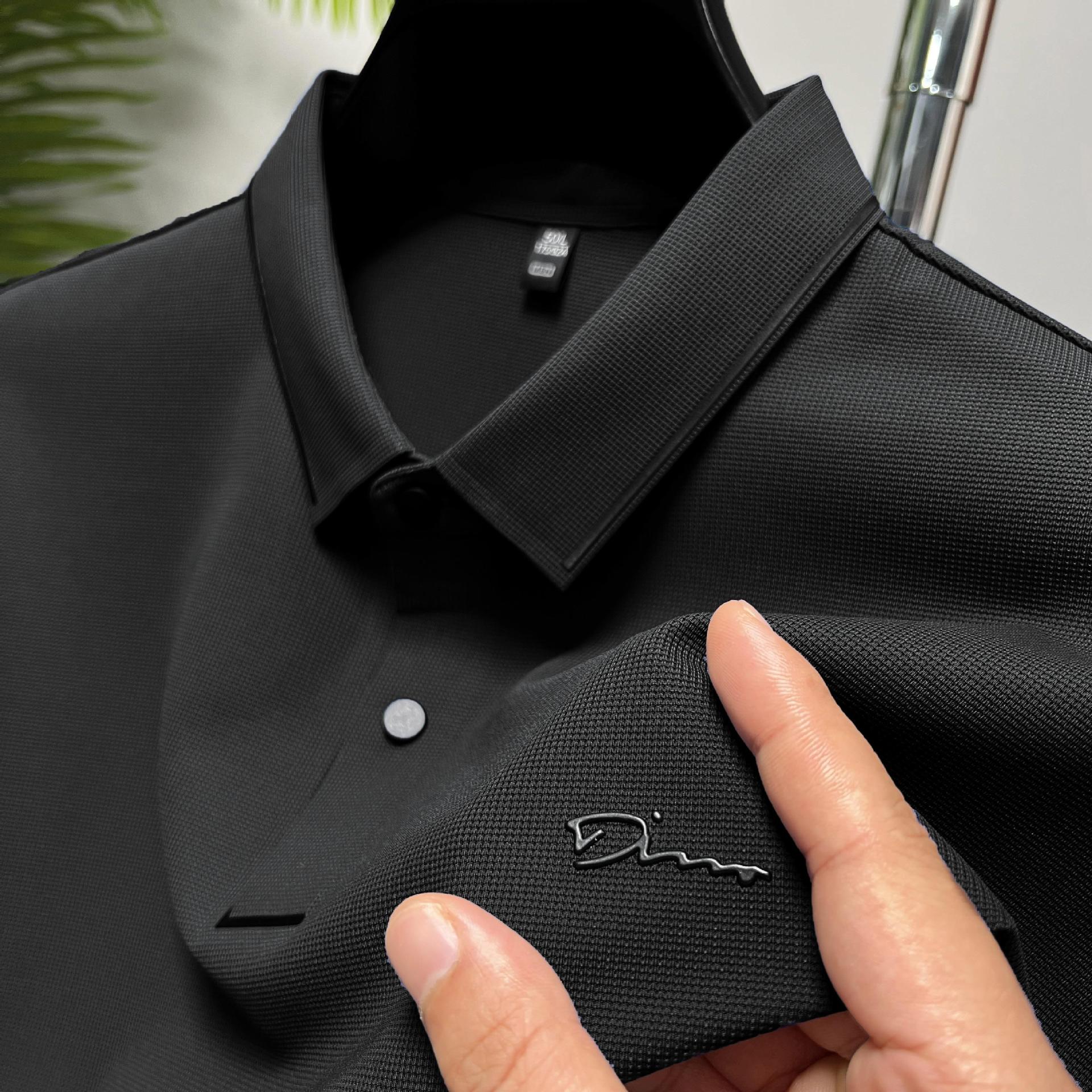 Polo pour Homme Été 2023 - T-shirt Soie Glacée Coupe Ajustée