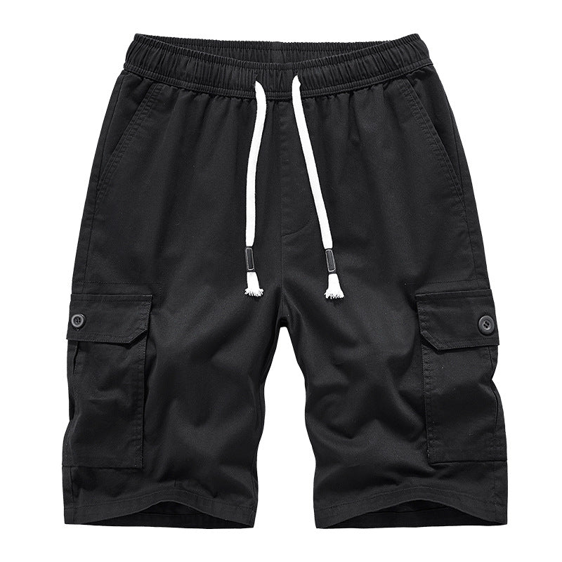 Short décontracté ample multipoche d'été pour homme