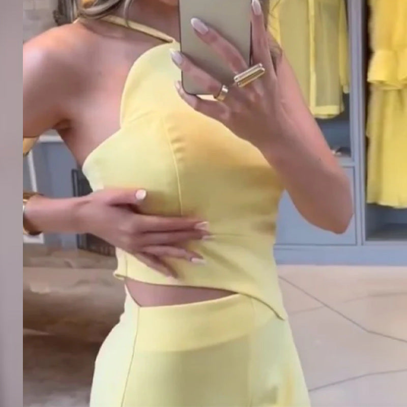 2024 Summer Fashion Sexy Hollow Back Jumpsuit