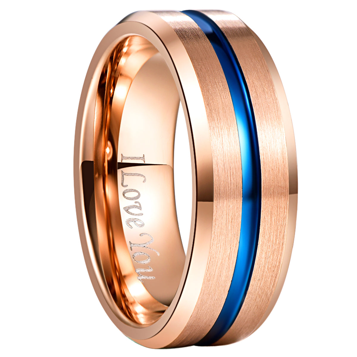Bague Homme Tendance en Acier au Tungstène