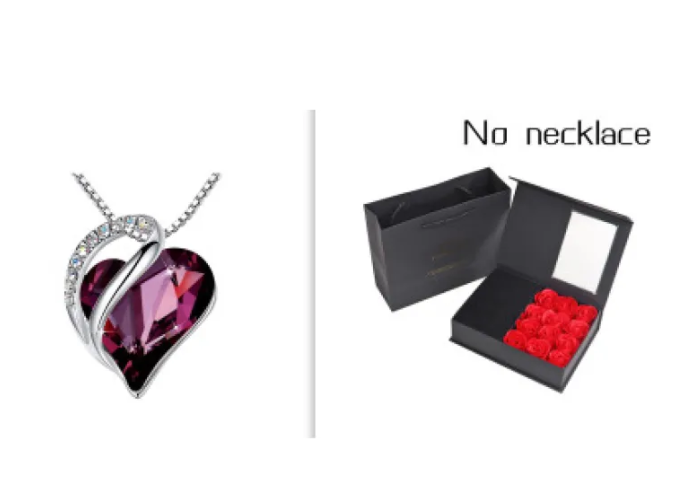 Collier pendentif en forme de cœur