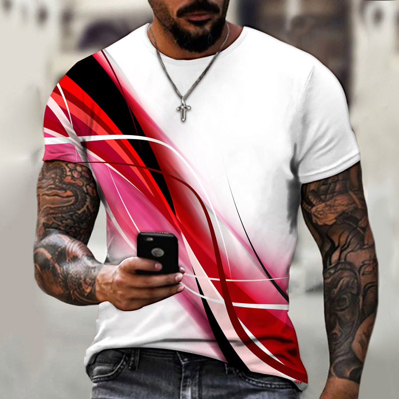 T-shirt sympa pour homme - Haut d'été à manches courtes pour garçon - Mode décontractée et personnalisée