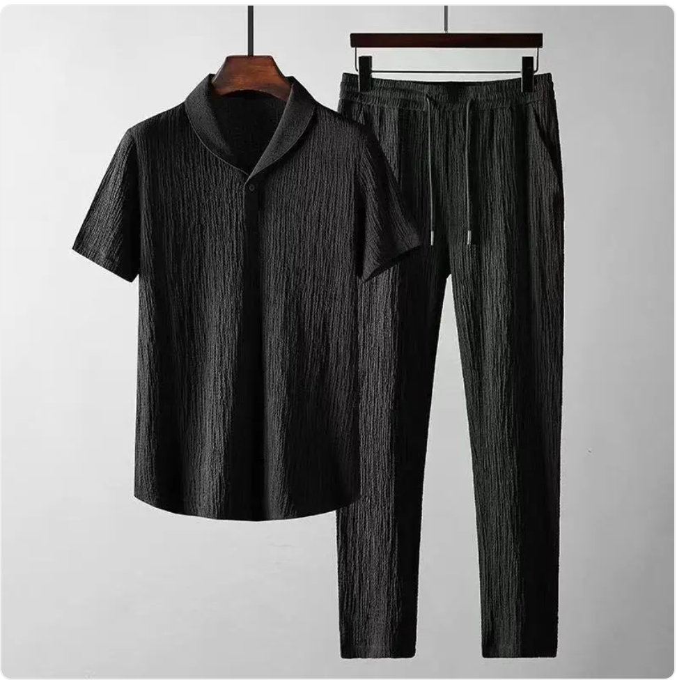 Men's Summer Casual Short Sleeve Set