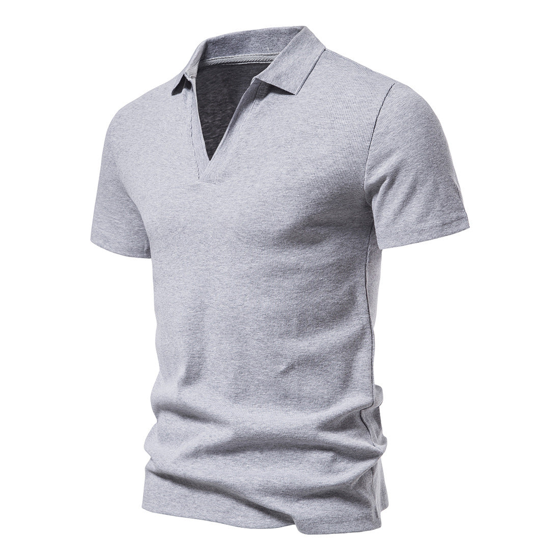 Men's Vintage Short-Sleeved Polo Shirt - Casual Wear
