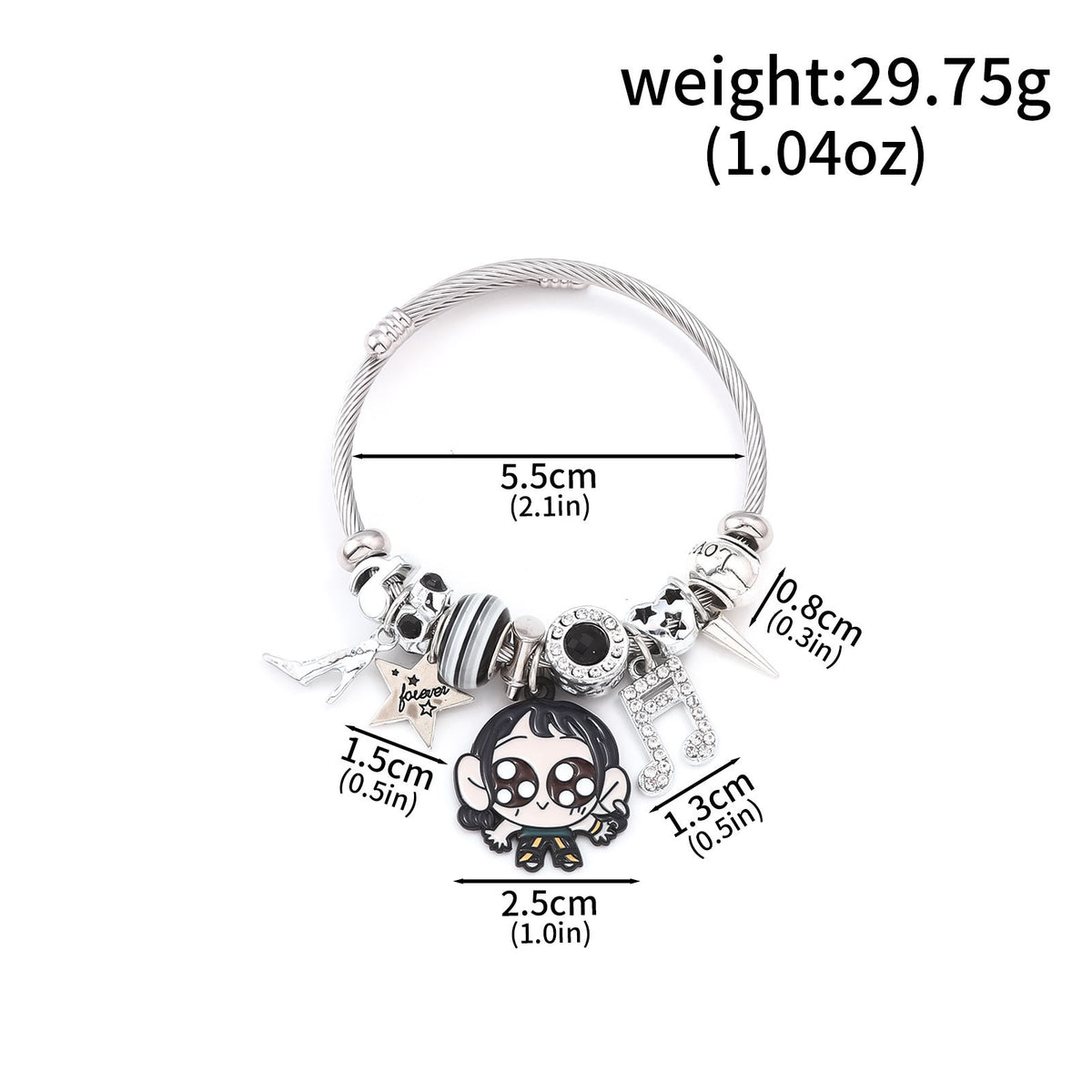 Cross-border Supply Cartoon Anime K-POP Demon Slayer Girl Group Mirai Lumizoy Character Pendant DIY Bracelet
