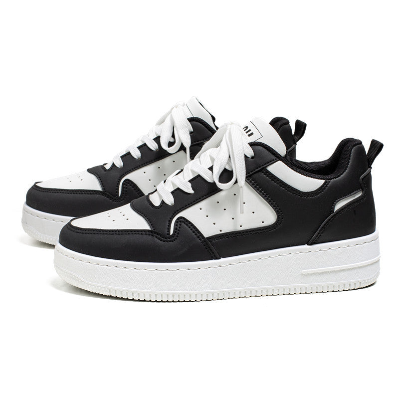 Baskets Chunky Blanches Respiration Nouvelle Printemps pour Étudiants, Chaussures Athlétiques Décontractées à Semelle Épaisse Tendance et Polyvalentes pour Adolescents, Style Skate Basse