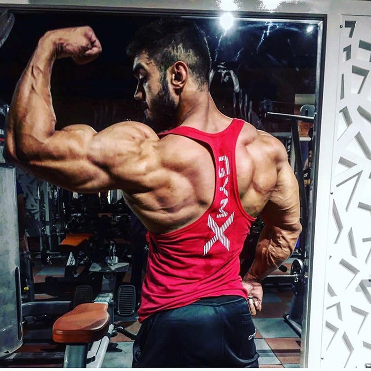 Gilet de Fitness pour Homme, Maillot Ajusté d'Exercice Musculaire, Haut à Séchage Rapide, Combinaison de Fitness, Entraînement Musculaire, Sans Manches