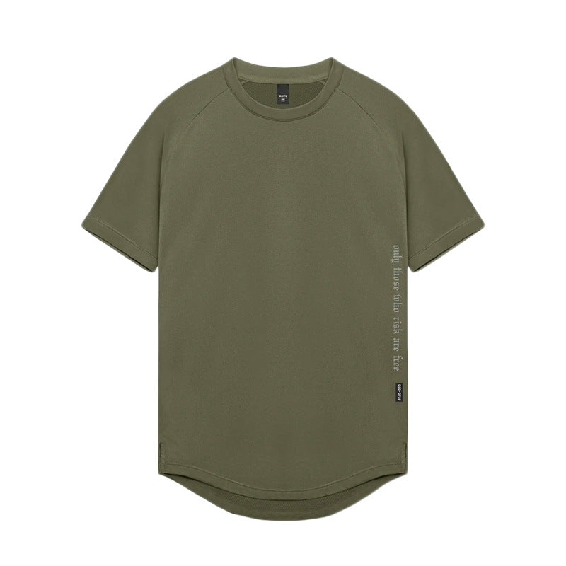T-shirt de sport pour homme, coupe ample, imprimé, séchage rapide