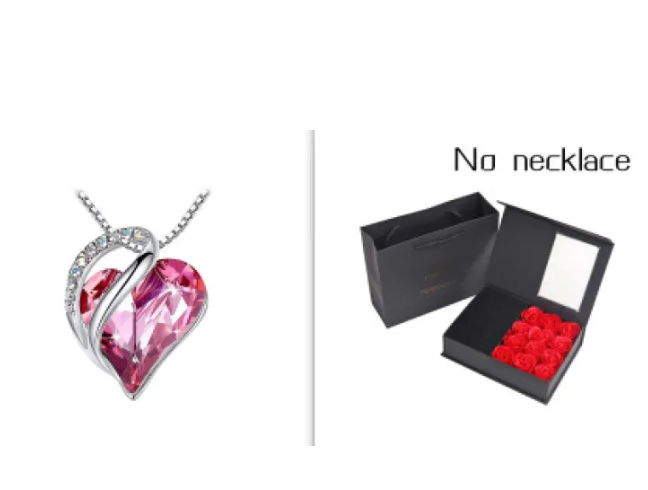 Collier pendentif en forme de cœur