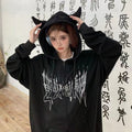 Printed Mid Length Hooded Zip Sweater