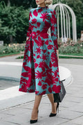 Elegant Long-Sleeved Mid-Length Dress