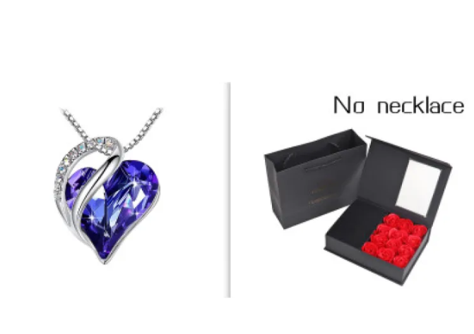 Collier pendentif en forme de cœur