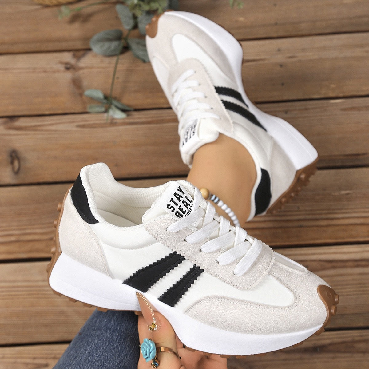 Chaussures Femme à Grosse Semelle Baskets Chunky Décontractées pour Étudiantes Chaussures Athlétiques pour Femmes