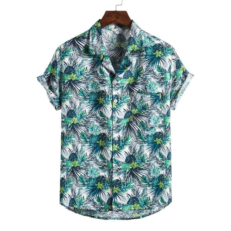 Men's New Printed Short Sleeve Beach Shirts