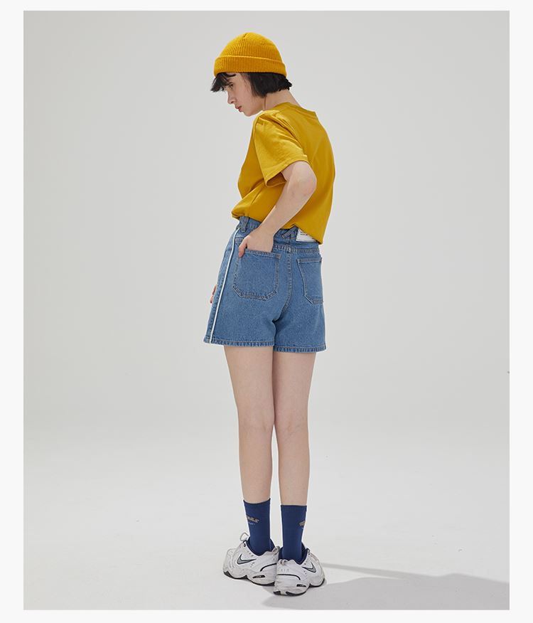 High Waist Summer Loose Denim Shorts for Students