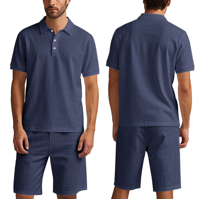 Men's Linen Short Sleeve Summer Set