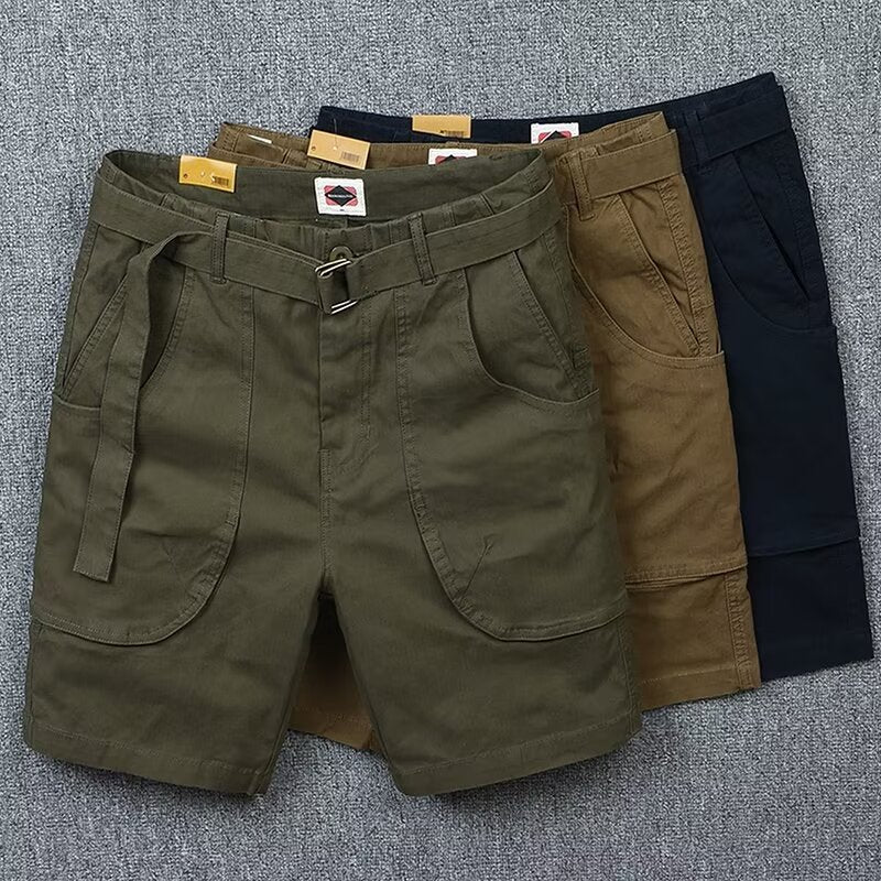 Shorts décontractés amples multi-poches pour homme