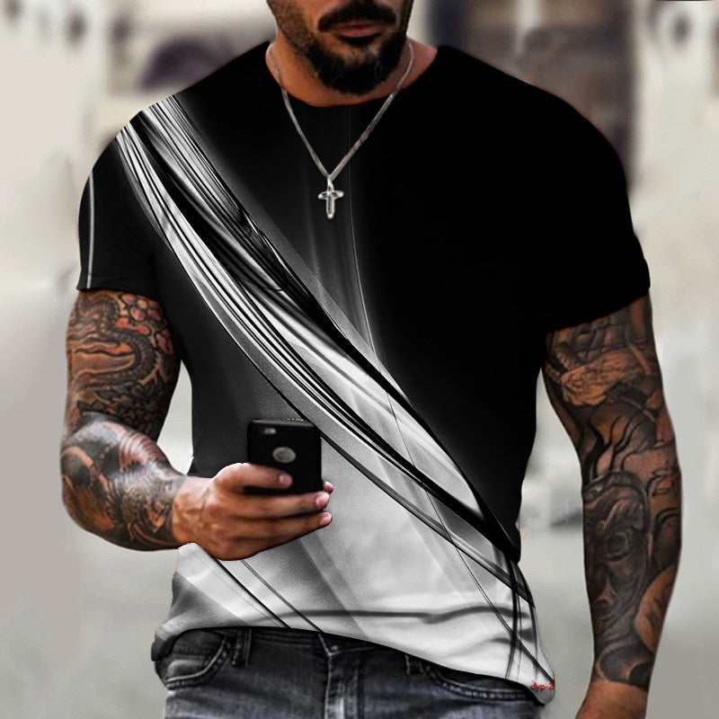 T-shirt sympa pour homme - Haut d'été à manches courtes pour garçon - Mode décontractée et personnalisée